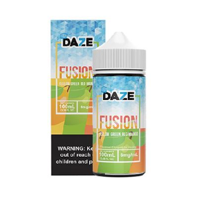 Yellow Green Red Mango Iced 7 Daze Fusion e-Juice 100ml