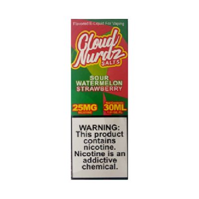 Cloud Nurdz Sour Watermelon Strawberry E-Juice Salt Nic 30 ml