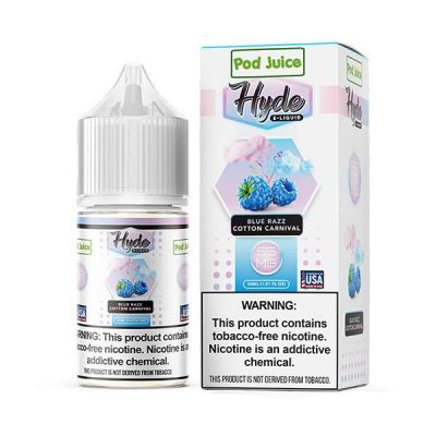 Pod Juice Hyde Blue Razz Cotton Carnival TFN Salt Nic E-Juice 30ml