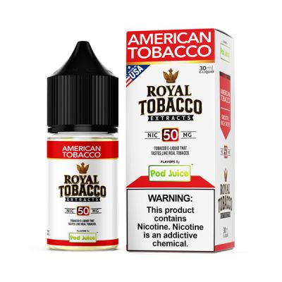 American Tobacco Pod Juice Royal Tobacco Extracts Salt Nic E-Juice 30ml