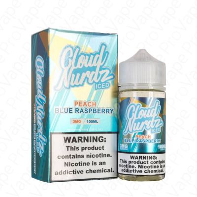 Cloud Nurdz Peach Blue Raspberry Iced E-Juice 100ml