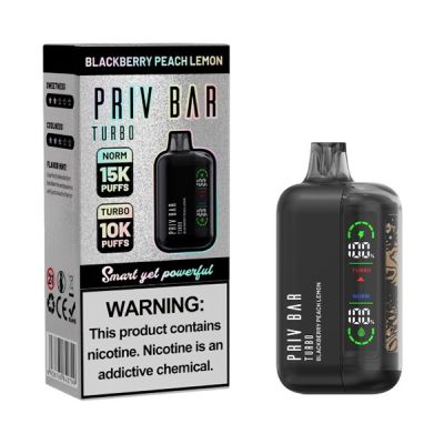Blackberry Peach Lemon Smok Priv Bar Turbo 15000 Disposable
