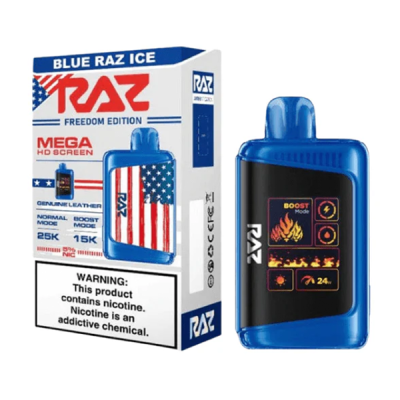 Blue Razz Ice (Freedom Edition) Raz DC25000 Disposable Vape