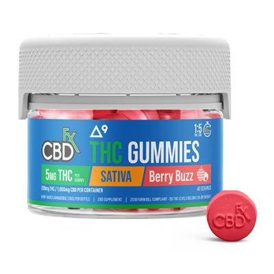 CBDfx Berry Buzz D9 THC Gummies 40ct