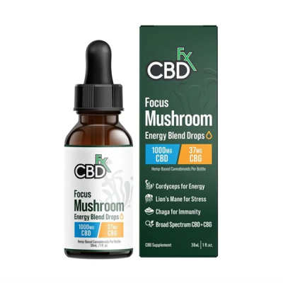 CBDfx Focus CBG + CBD Blend Mushroom Tincture 