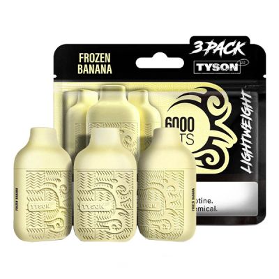 Frozen Banana Tyson 2.0 Lightweight Disposable 6000 Puffs 3 Pack