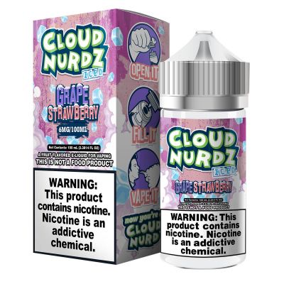 Grape Strawberry Iced Cloud Nurdz E-Juice 100ml