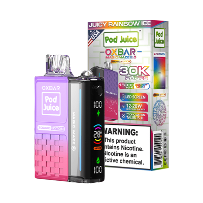 Juicy Rainbow Ice Pod Juice Oxbar Magic Maze 2.0 30K Puffs Disposable