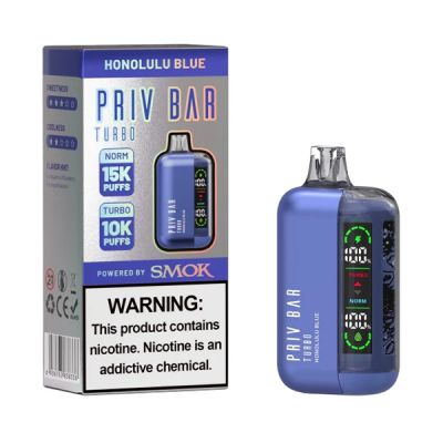 Honolulu Blue Smok Priv Bar Turbo 15000 Disposable