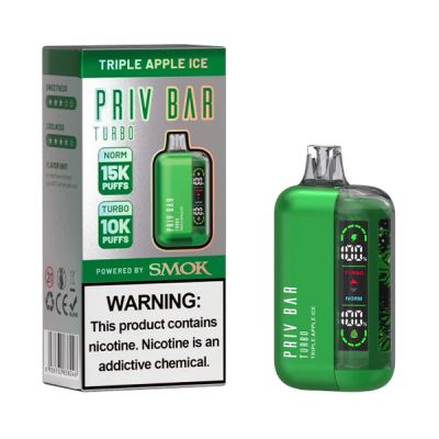 Triple Apple Ice Smok Priv Bar Turbo 15000 Disposable