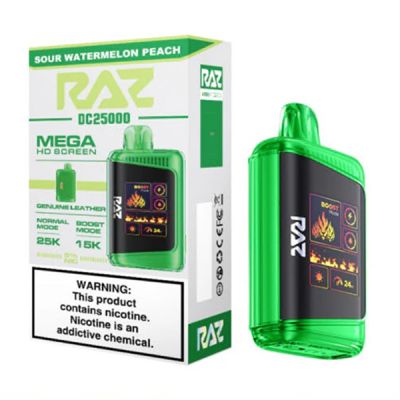 Sour Watermelon Peach Raz DC25000 Disposable Vape