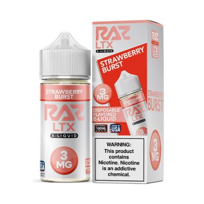 Strawberry Burst Pod Juice & RAZ LTX E-Juice 100ml
