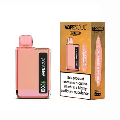 Strawberry Yogurt VapeSoul LCD 10000 Puffs Mesh Disposable