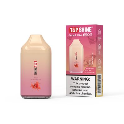 Top Shine Rose Strawberry Seraph Ultra TFN 6500 Disposable Vape