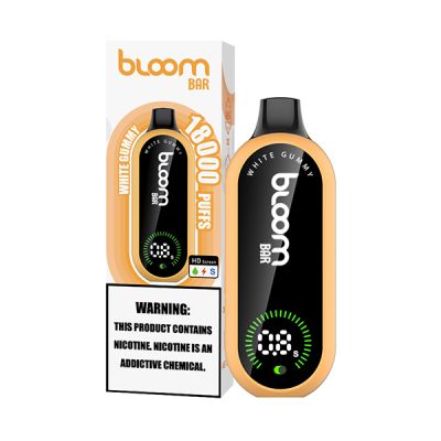 White Gummy Bloom Bar 18000 Puffs Disposable
