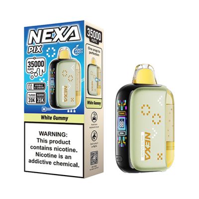 White Gummy Nexa Pix 35K Disposable