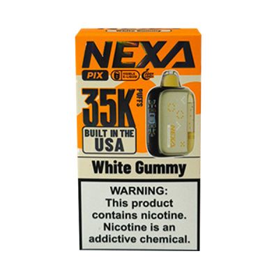 White Gummy USA Edition Nexa Pix 35K Disposable